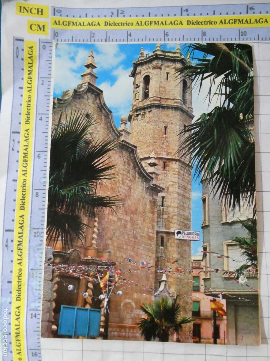 Postales: POSTAL DE CASTELL&Oacute;N. A&Ntilde;O 1966 BENICARL&Oacute; IGLESIA ARCIPRESTAL Y TORRE CAMPANARIO 1008 CASTELL 3122