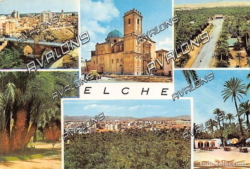 Postales: 6 vistas de Elche (Alicante) - Escrita - 1973