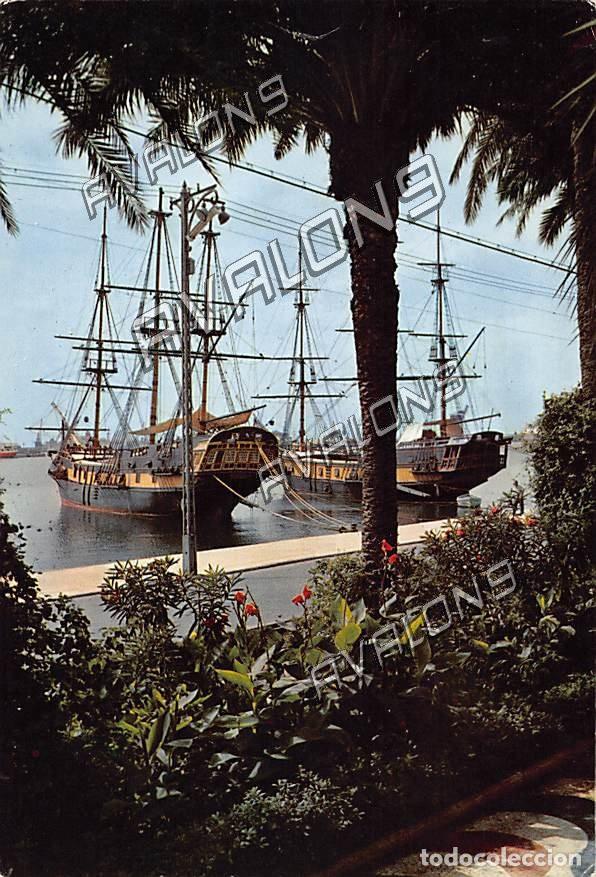 Postales: Explanada de Espa&ntilde;a y Carabelas (Alicante) - Sin Circular - A&ntilde;os 60