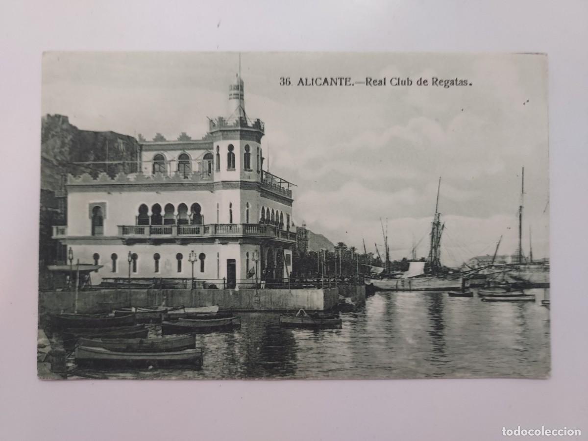 Postales: POSTAL ALICANTE REAL CLUB DE REGATAS. ESCRITA EN 1925. PAPELERIA MARIMON 36. CARTONCILLO