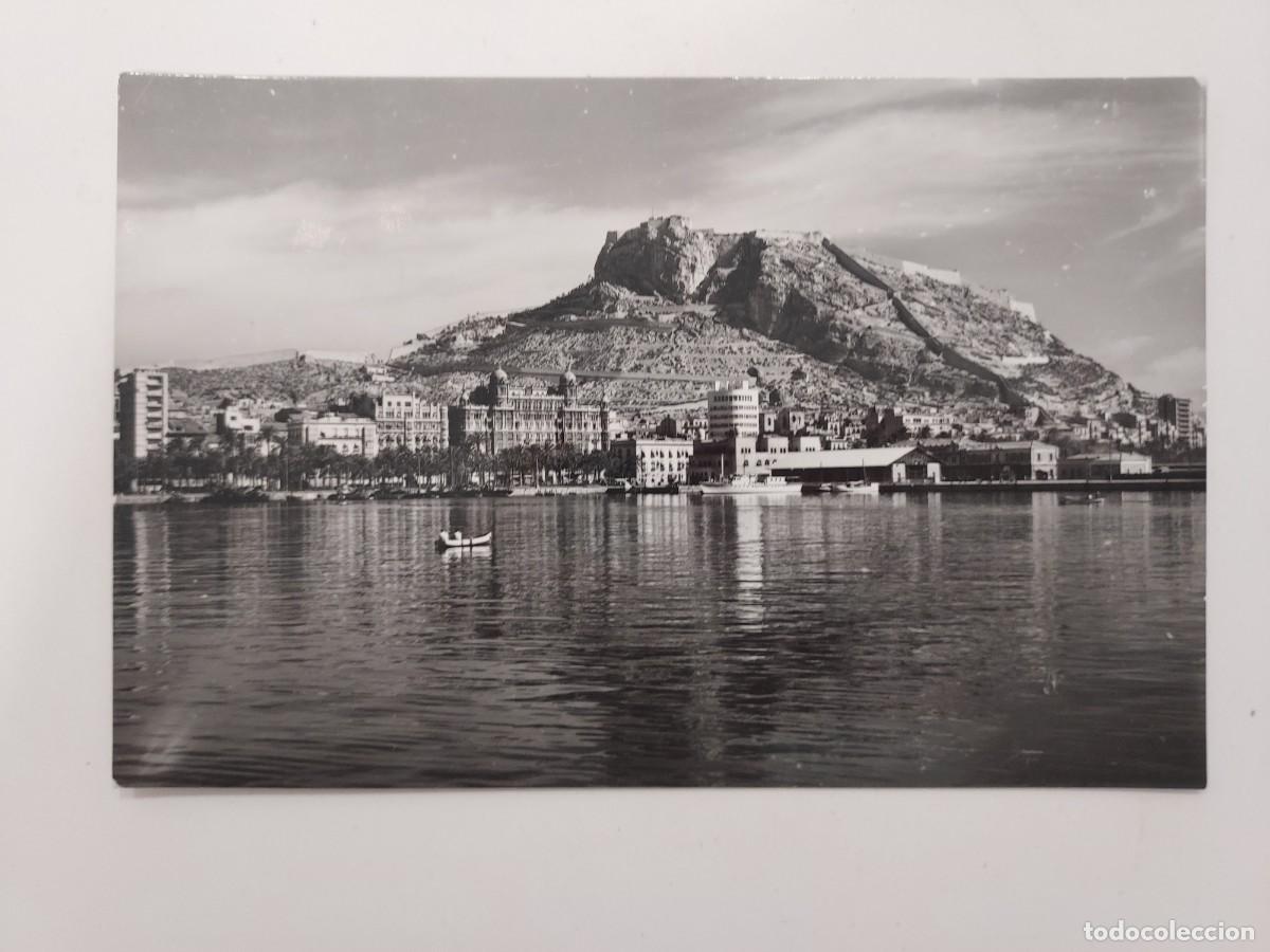 Postales: POSTAL ALICANTE PUERTO Y CASTILLO SANTA BARBARA. ESCRITA 1959. FISA 38 FOTOGRAFIA INDUSTRIAL
