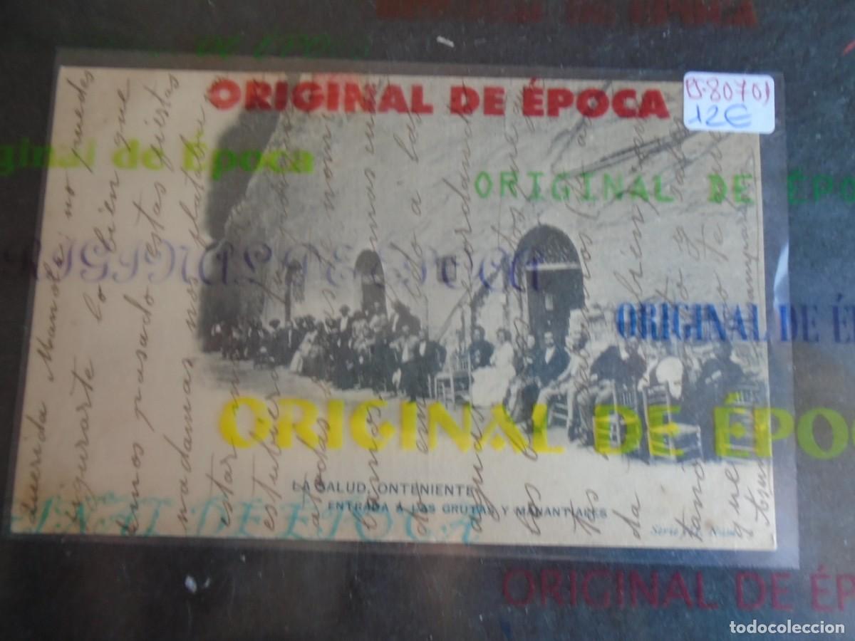 Postales: (PS-80701)POSTAL DE ONTENIENTE-LA SALUD.ENTRADA A LAS GRUTAS Y MANANTIALES