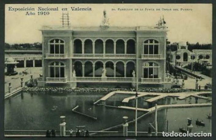 Cartoline: Valencia. Expo. Nac. Valencia 1910. *Pabell&oacute;n de la Junta de Obras del Puerto* Nueva.