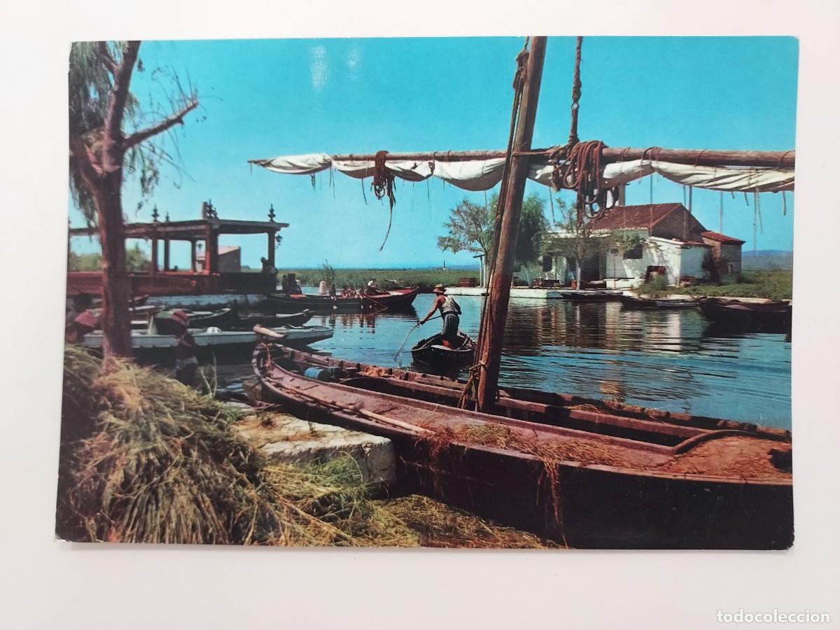 Postales: POSTAL VALENCIA EMBARCADERO DE EL SALER. 1963. SIN CIRCULAR. DURA 108
