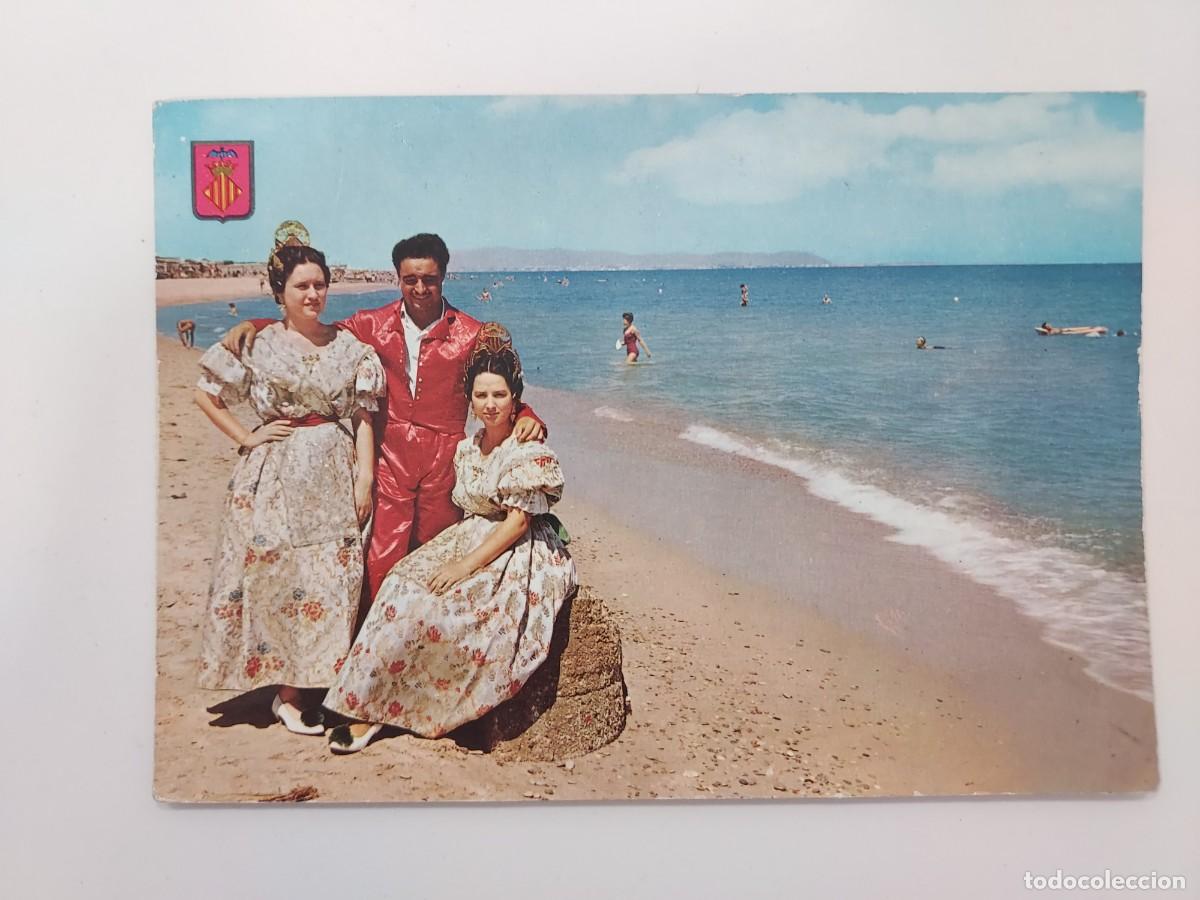 Postales: POSTAL VALENCIA PLAYA DE VALENCIA. 1962. ESCRITA. SUBIRATS 850. FOLKLORE TRAJE REGIONAL