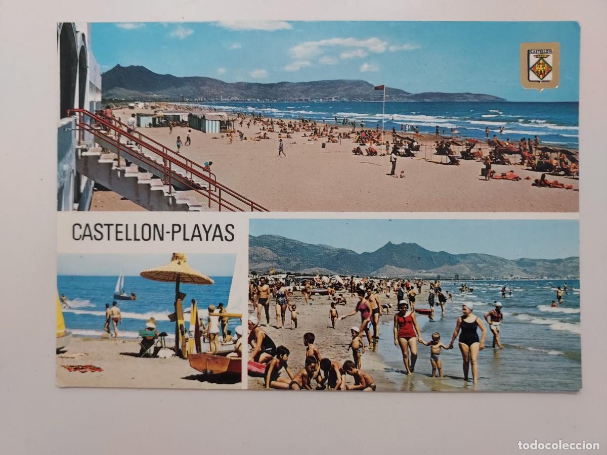 Postales: POSTAL CASTELL&Oacute;N DE LA PLANA DIVERSOS ASPECTOS PLAYAS. 1970. SIN CIRCULAR. COMAS 98