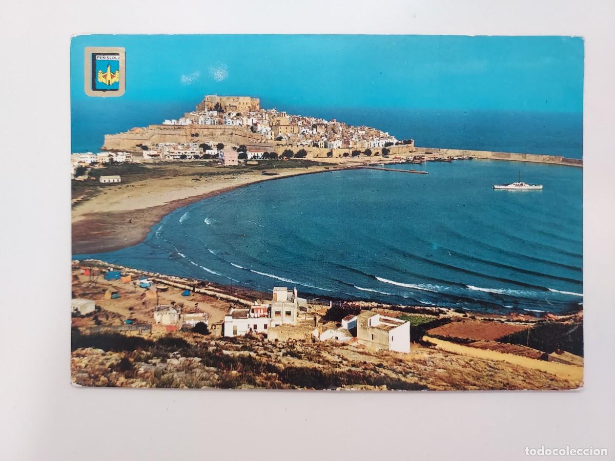 Postales: POSTAL PE&Ntilde;ISCOLA VISTA GENERAL. 1963. CIRCULADA. CASTELLON