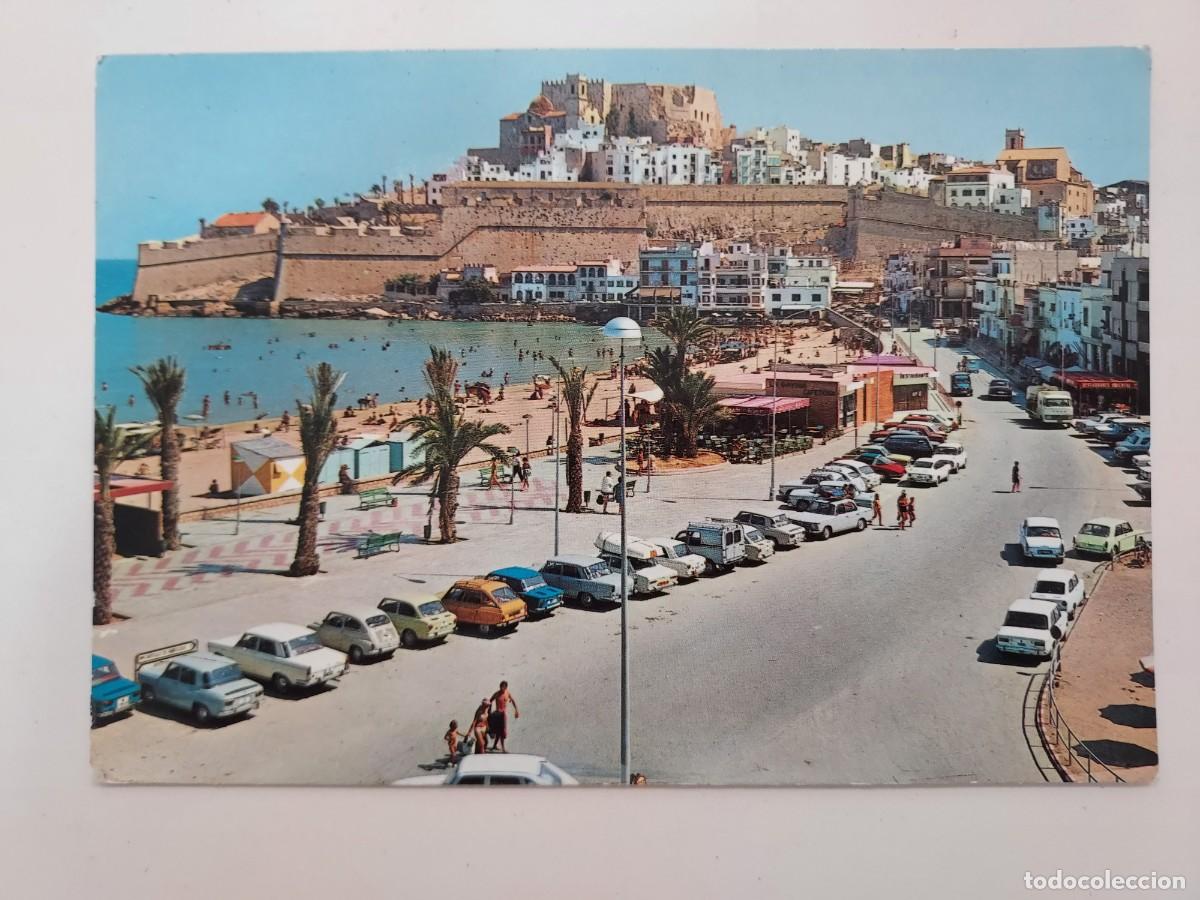 Postales: POSTAL PE&Ntilde;ISCOLA VISTA PARCIAL. 1971. SIN CIRCULAR. CASTELLON. SIMCA SEAT RENAULT CITROEN