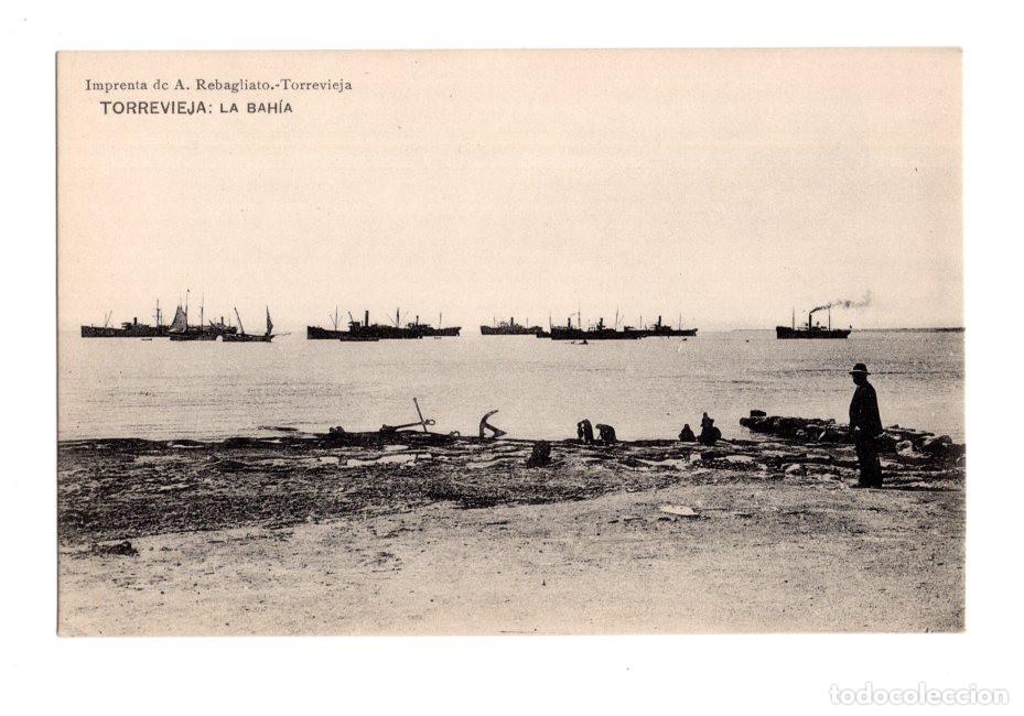 Postais: TORREVIEJA.(ALICANTE).- LA BAH&Iacute;A. IMPRENTA DE A.REBAGLIATO.