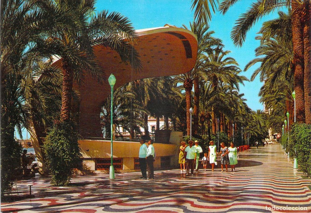 Postales: Postal de la Explanada de Espa&ntilde;a en Alicante