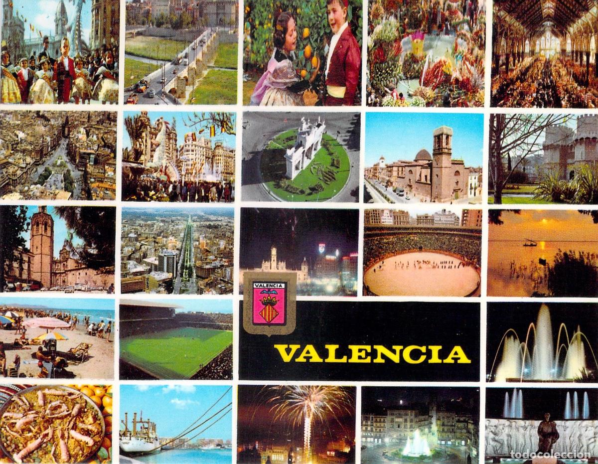 Postales: Postal de Valencia Multi-vistas de la Ciudad