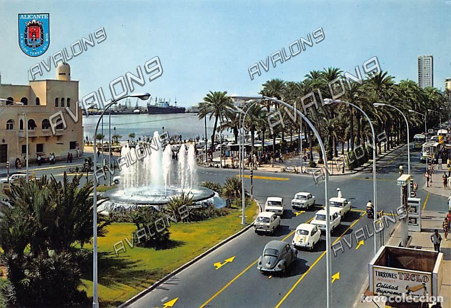 Postales: Plaza del Mar y Explanada (Alicante) - Sin Circular - A&ntilde;os 70