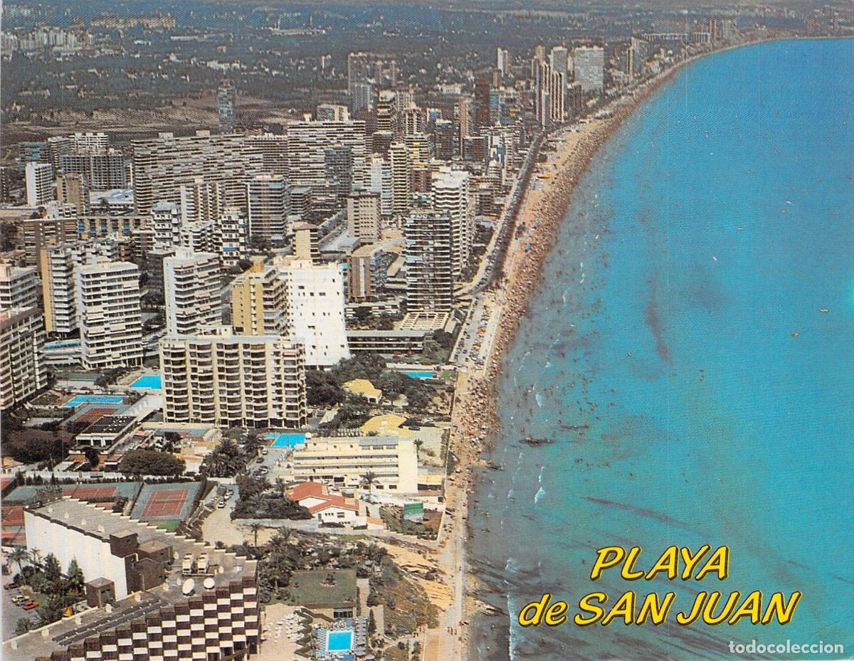 Postales: Postal de Playa de San Juan en Alicante Vista General