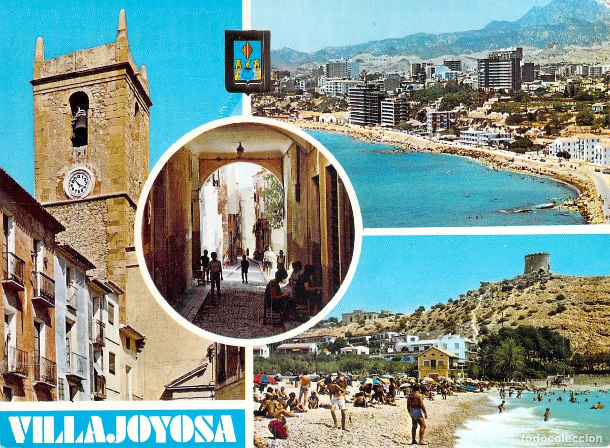 Postales: Postal de Villajoyosa Alicante Iglesia Parroquial y Playa