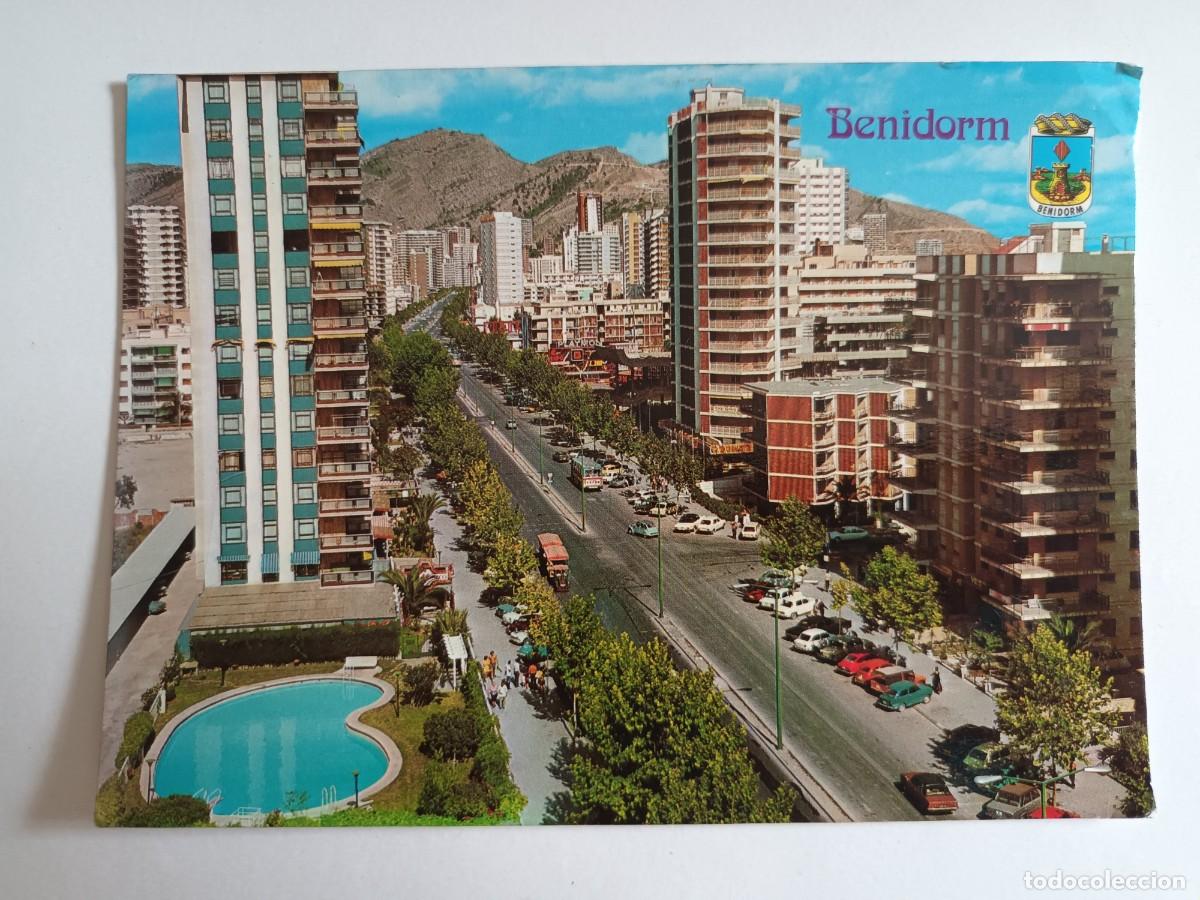 Postales: BENIDORM (ALICANTE). AVENIDA DEL MEDITERRANEO (1970)