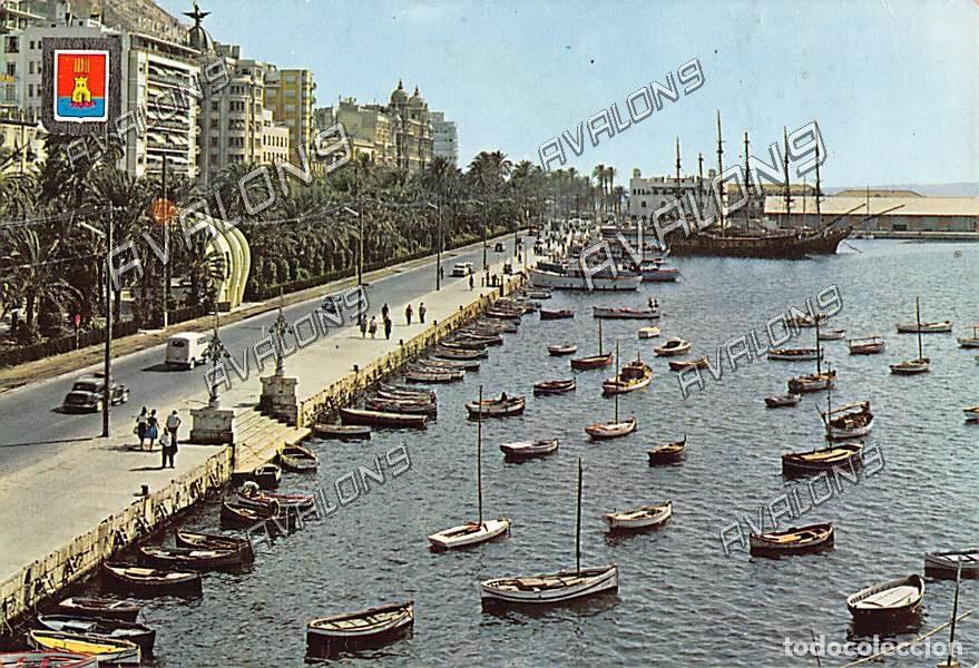 Postales: Explanada de Espa&ntilde;a y Puerto (Alicante) - Sin Circular - A&ntilde;o 1963