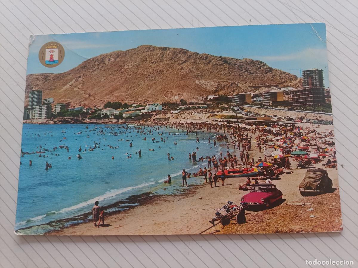 Postales: Alicante, playa Albufereta