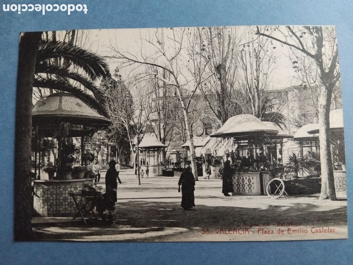 Postales: Postal Valencia plaza Emilio Castelar