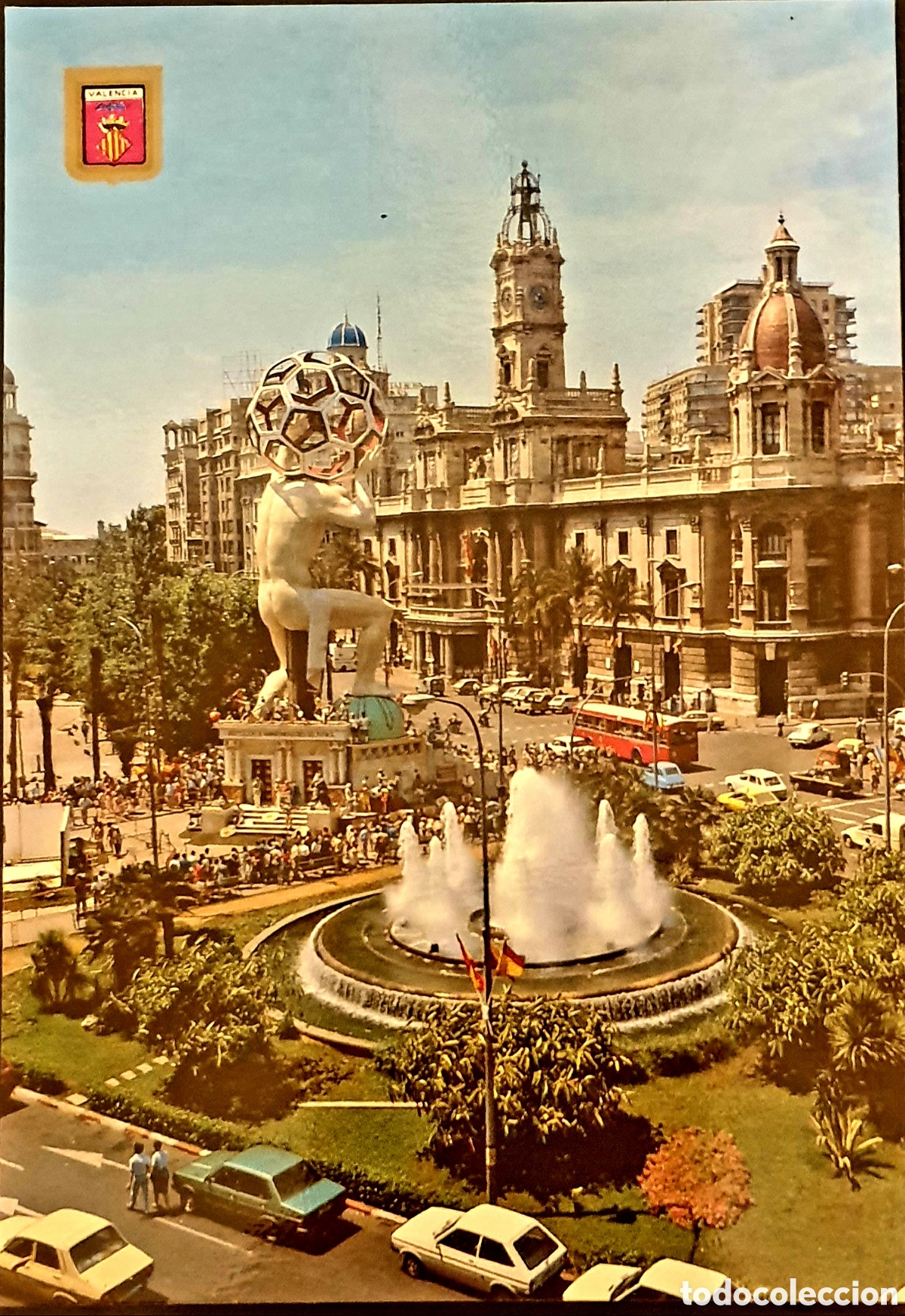 Postales: POSTAL. FALLAS VALENCIA. FALLA AYUNTAMIENTO, PLAZA DEL CAUDILLO EN EL MUNDIAL 82. SUBIRATS CASANOVAS