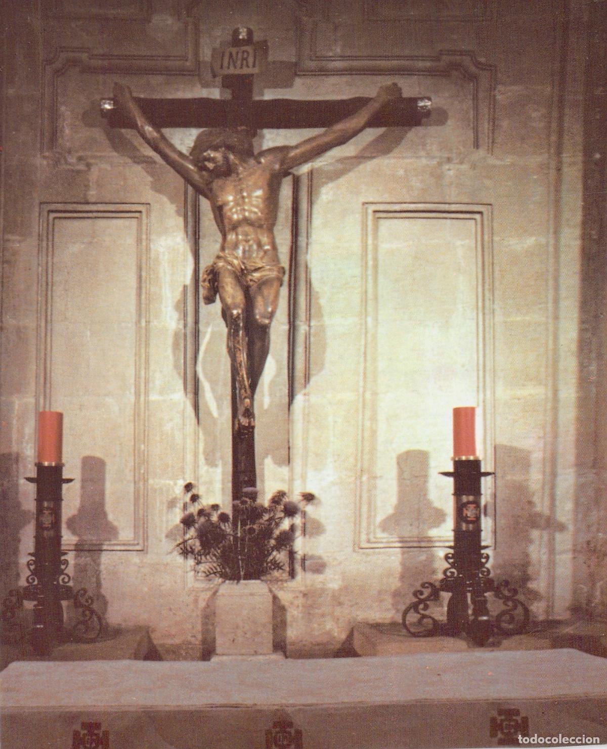 Postales: Postal de la Concatedral de San Nicol&aacute;s en Alicante con el Cristo de la Buena Muerte