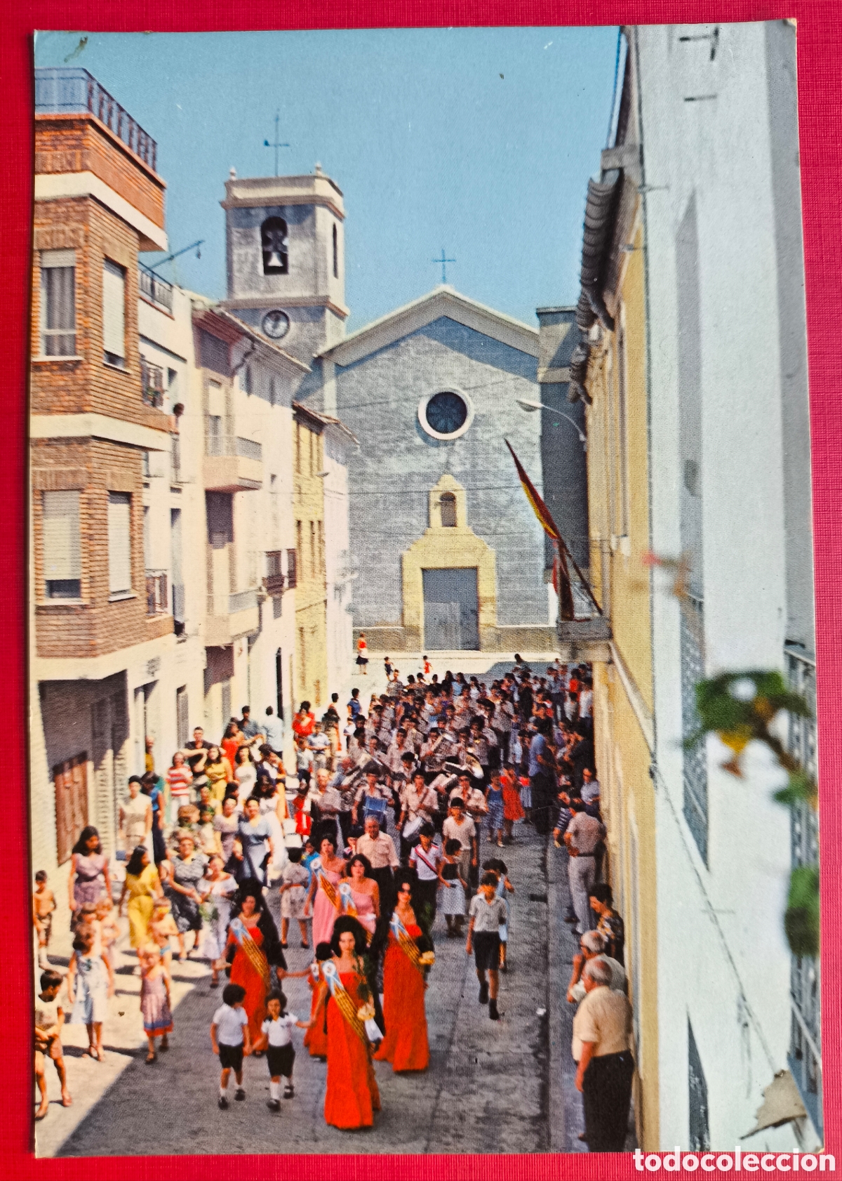 Postales: BICORP FESTA CARRER ESGL&Eacute;SIA POSTAL A COLOR EX. MERCE VALENCIA 1979