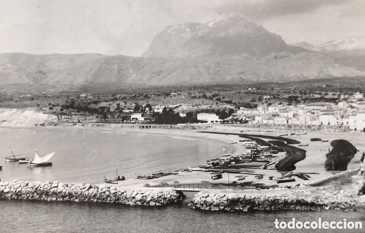 Postales: BENIDORM PLATJA I PUIG CAMPANA POSTAL FOTOGR&Aacute;FICA CIRCULADA ALACANT 1933
