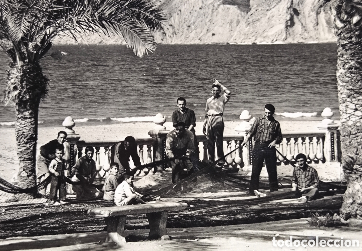 Postales: BENIDORM PESCADORES POSTAL FOTOGR&Aacute;FICA FOTOGRAF&Iacute;A MARVELLI ALACANT C. 1965