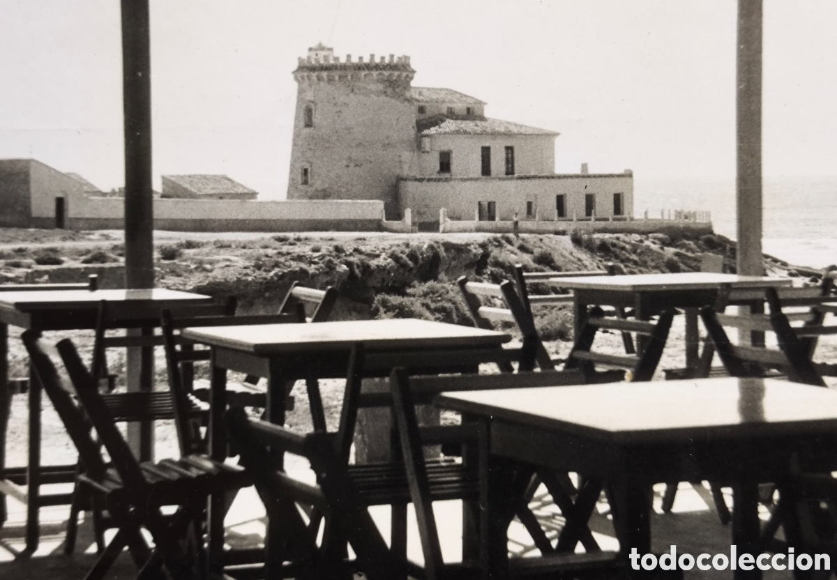 Postales: TORRE DE LA HORADADA VISTAS DESDE EL CHIRINGUITO POSTAL FOTOGR&Aacute;FICA ALACANT C. 1960