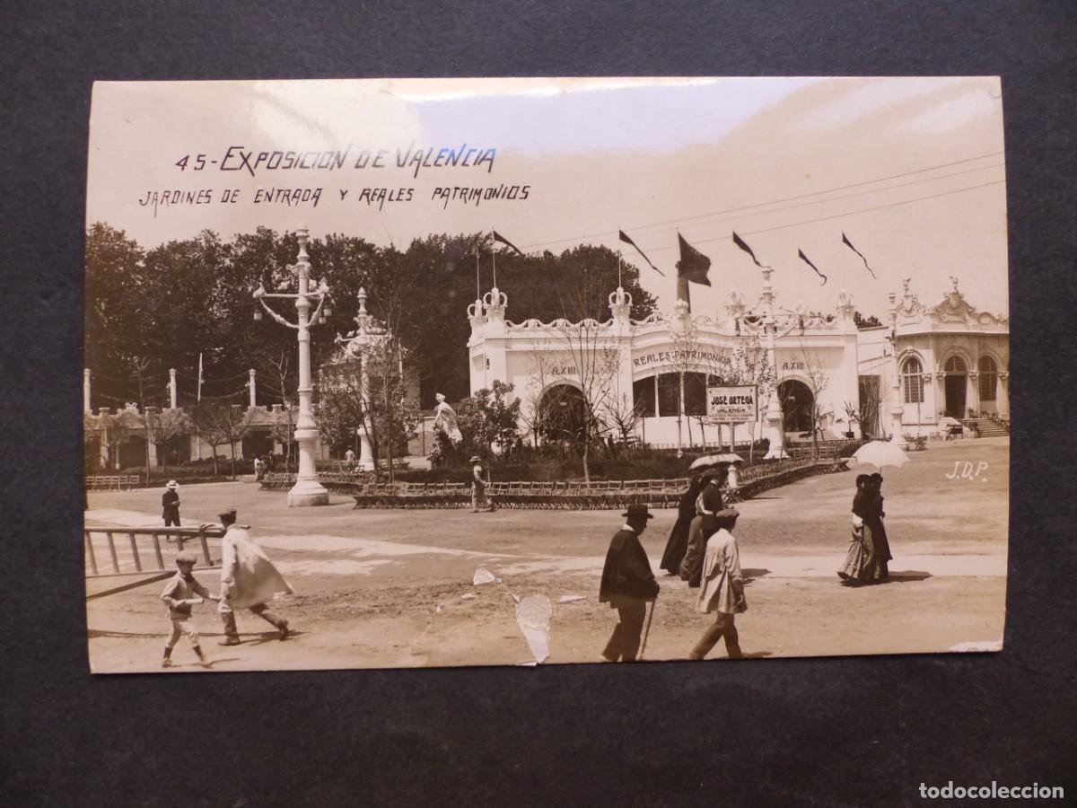 Postales: VALENCIA, EXPOSICION REGIONAL VALENCIANA 1909, JARDINES DE ENTRADA Y REALES - POSTAL FOTOGRAFICA