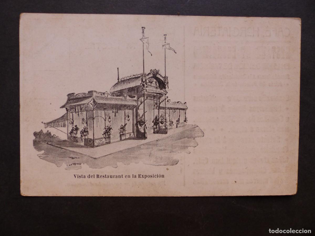Postales: VALENCIA, EXPOSICION REGIONAL VALENCIANA 1909, VISTA DEL RESTAURANTE