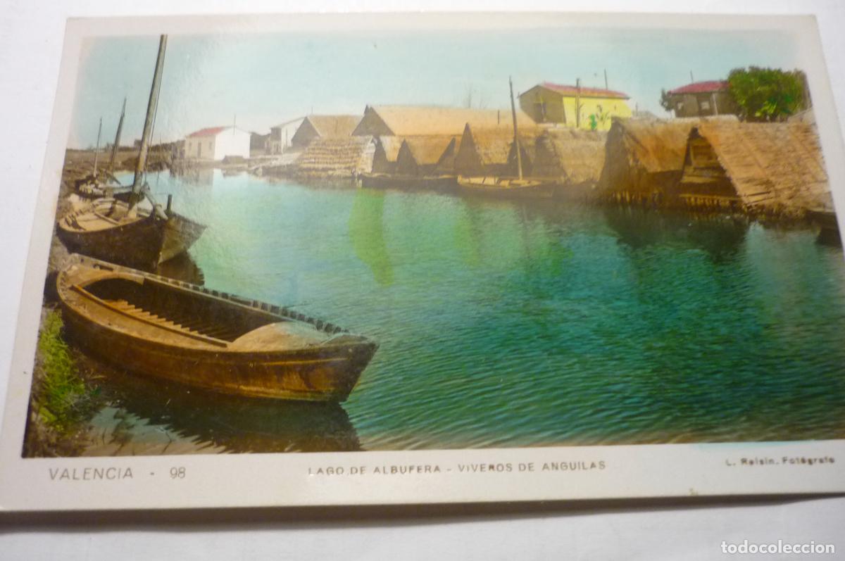 Postales: postal valencia lago albufera,.viveros anguilas-coloreada roisin