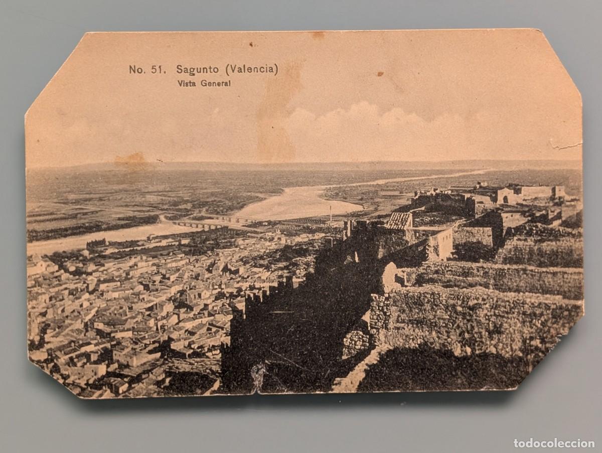Postales: POSTAL N&deg; 51 SAGUNTO VALENCIA VISTA GENERAL EDIT COLECCION EBP ESQUINAS RECORTADAS