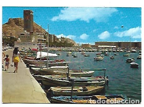 Postales: PUERTO - CLUB REGATAS Y HOTEL GRAN SOL.- ALICANTE