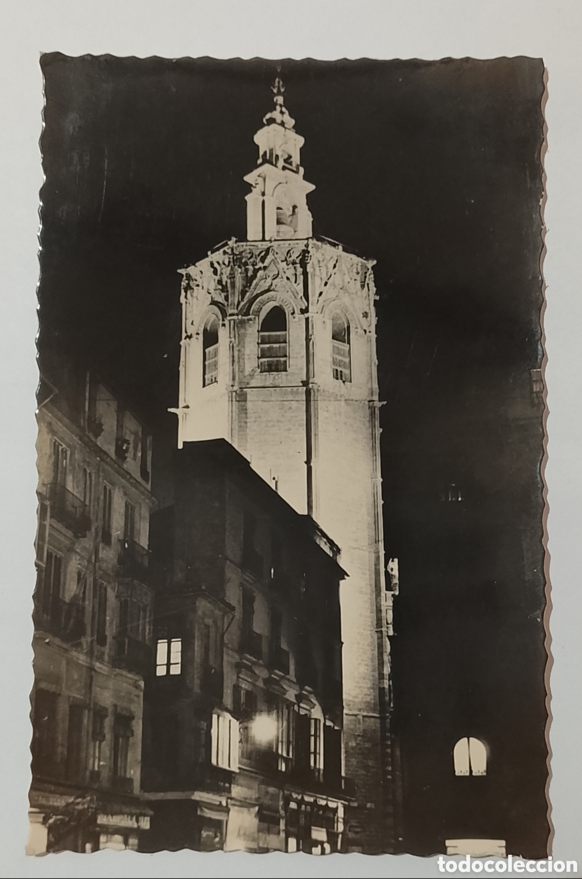 Postales: Postal Valencia Miguelete iluminado