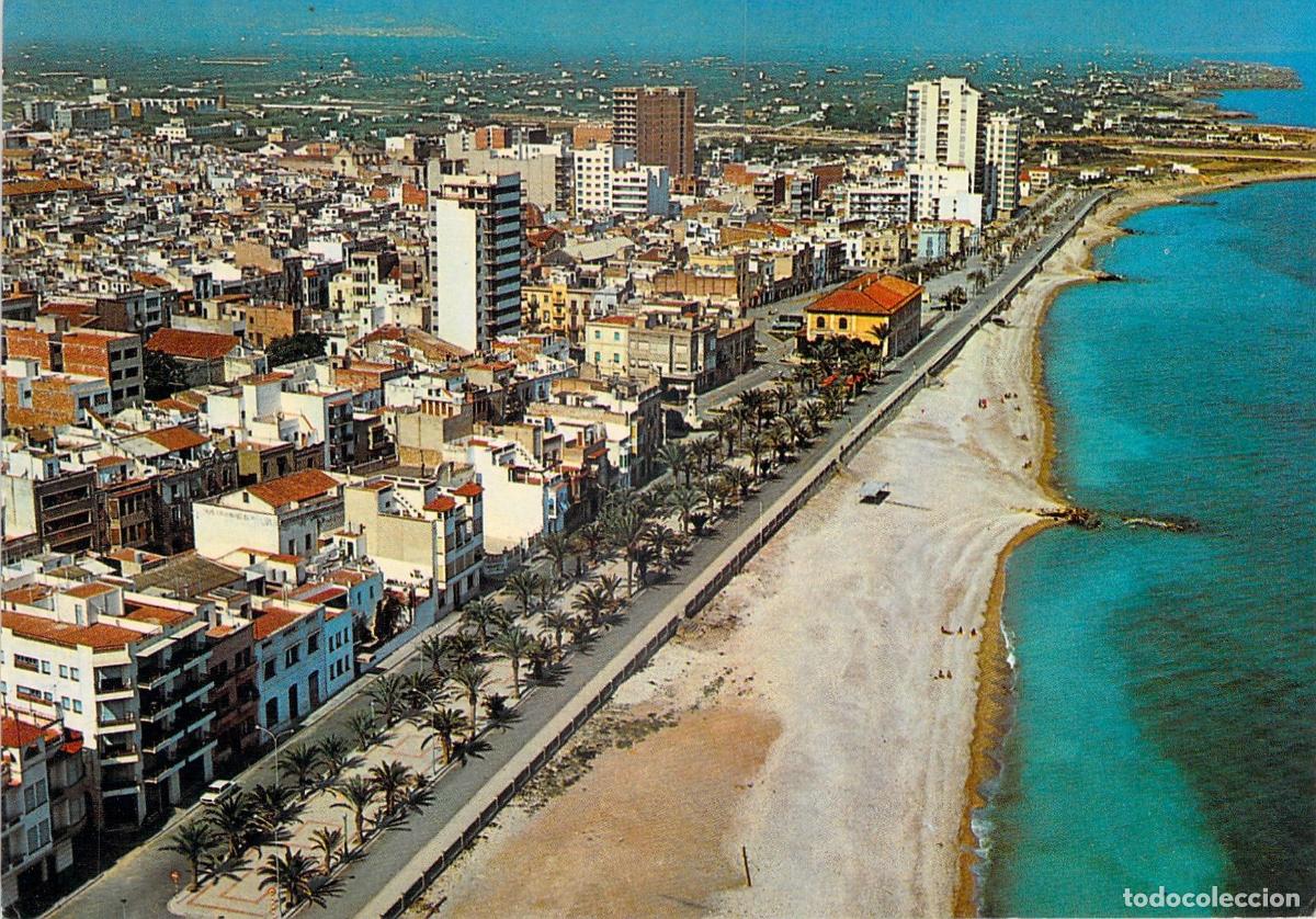Postales: Postal de Vinaroz Castell&oacute;n vista a&eacute;rea de la playa