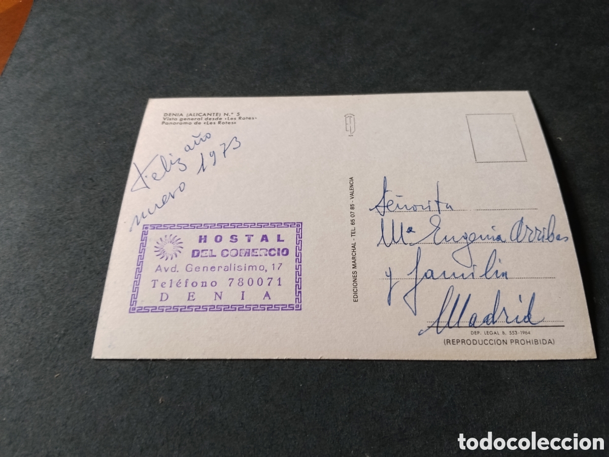 Postales: Postal Denia ,cu&ntilde;o Hostal del Comercio - Foto 2