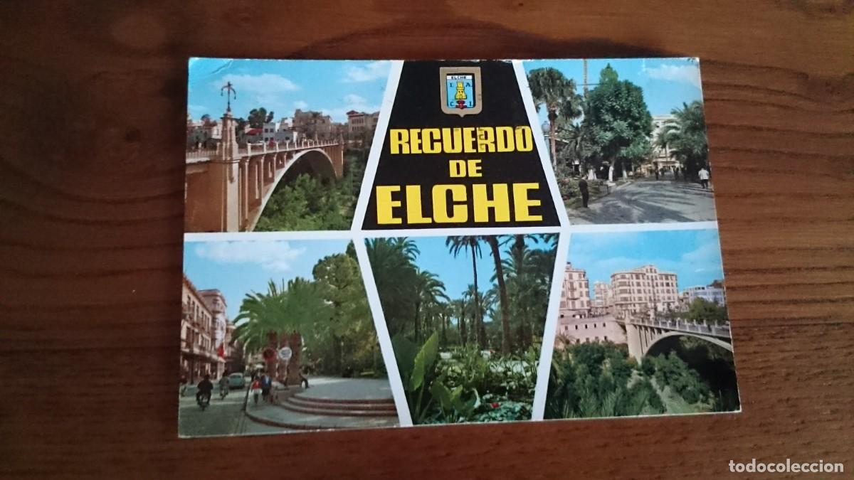 Postales: TARJETA POSTAL ELCHE DIFERENTES VISTAS - CIRCULADA, ESCRITA A&Ntilde;O 66