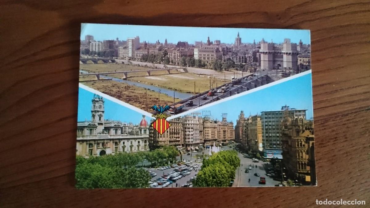 Postales: TARJETA POSTAL VALENCIA DIFERENTES VISTAS - CIRCULADA ESCRITA A&Ntilde;O 66