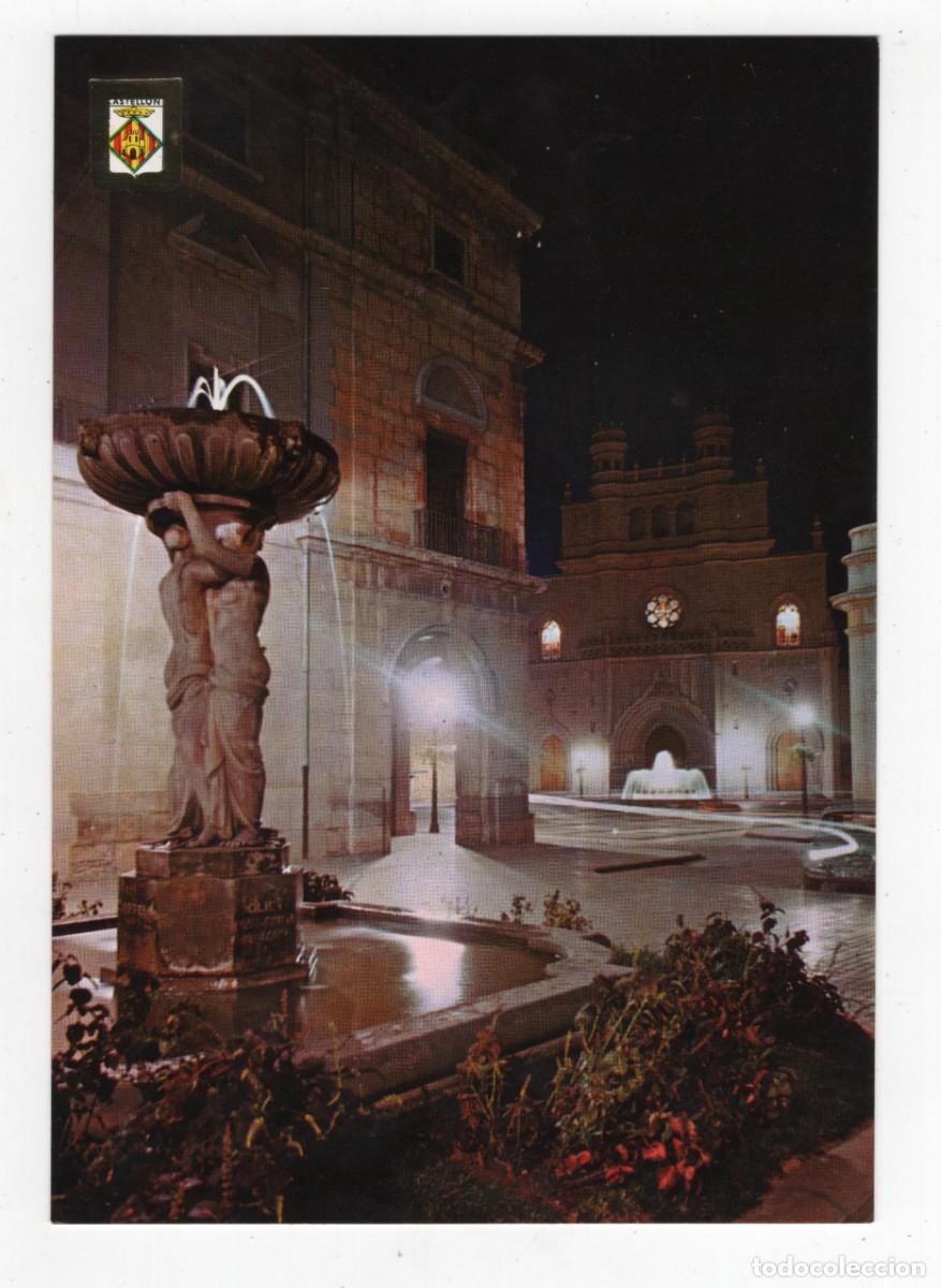 Postales: CASTELLON SW LA PLANA N&ordm;5 PLAZA MAYOR FUENTES ILUMINADAS SIN ESCRIBIR VER IMAGEN DEL REVERSO