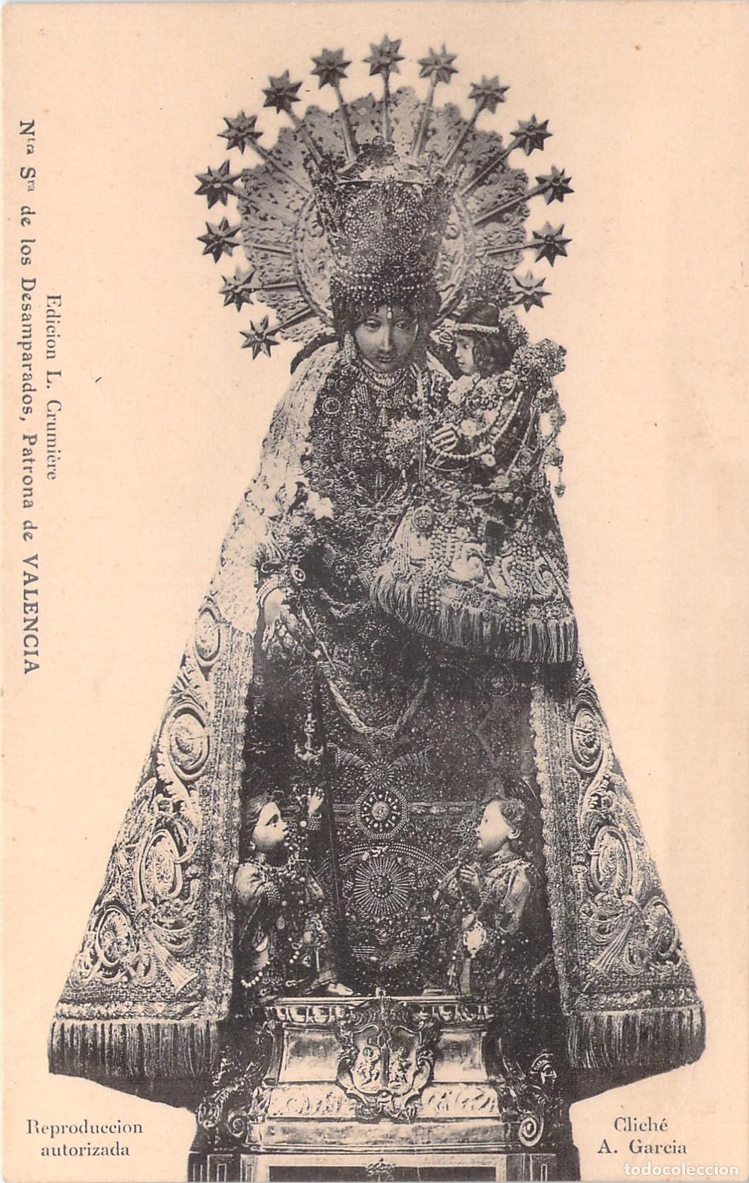 Postales: Postal de la Virgen de los Desamparados Patrona de Valencia Ed. Crumiere