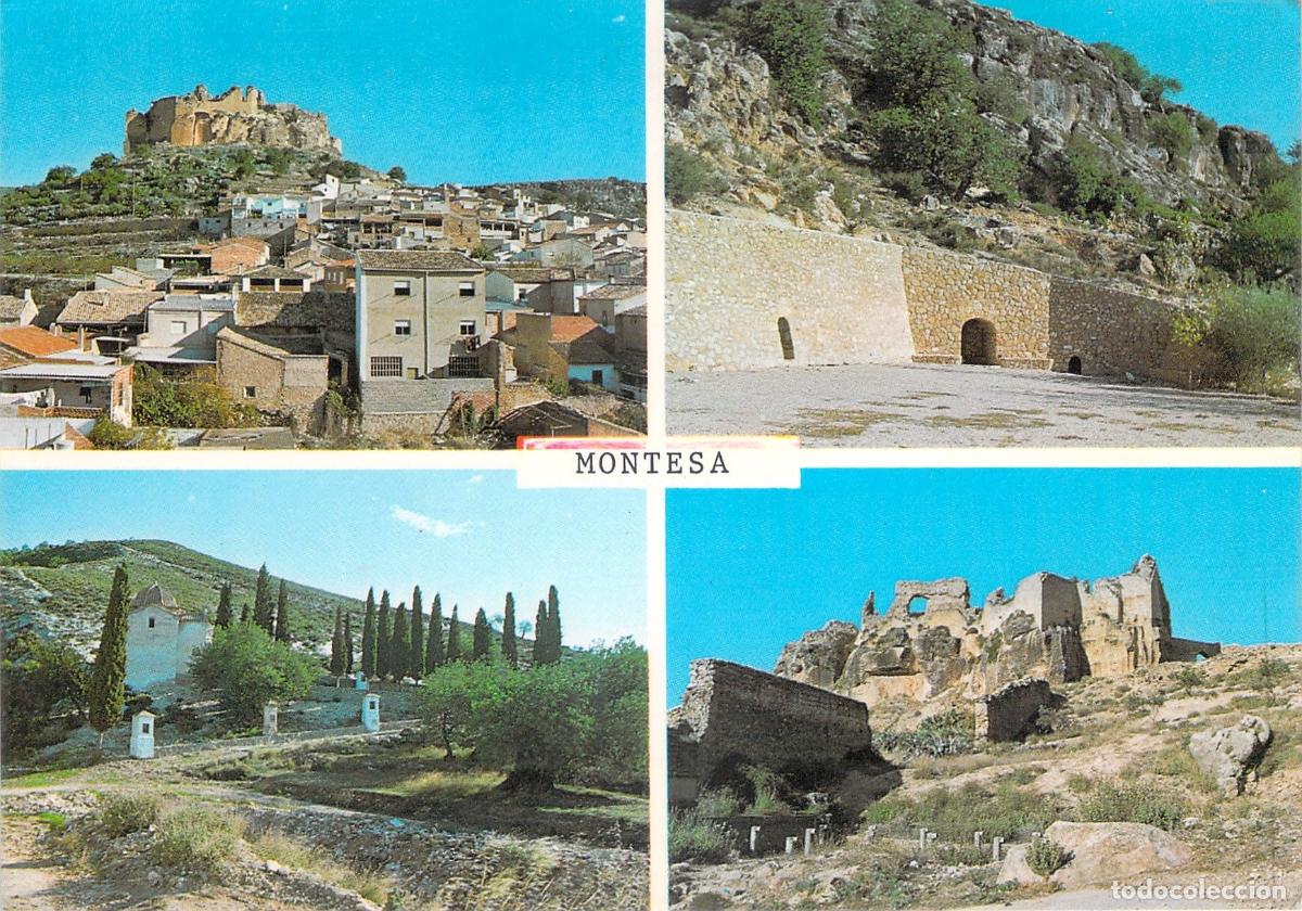 Postales: Postal de Montesa, Valencia: Vistas del pueblo y ruinas del castillo