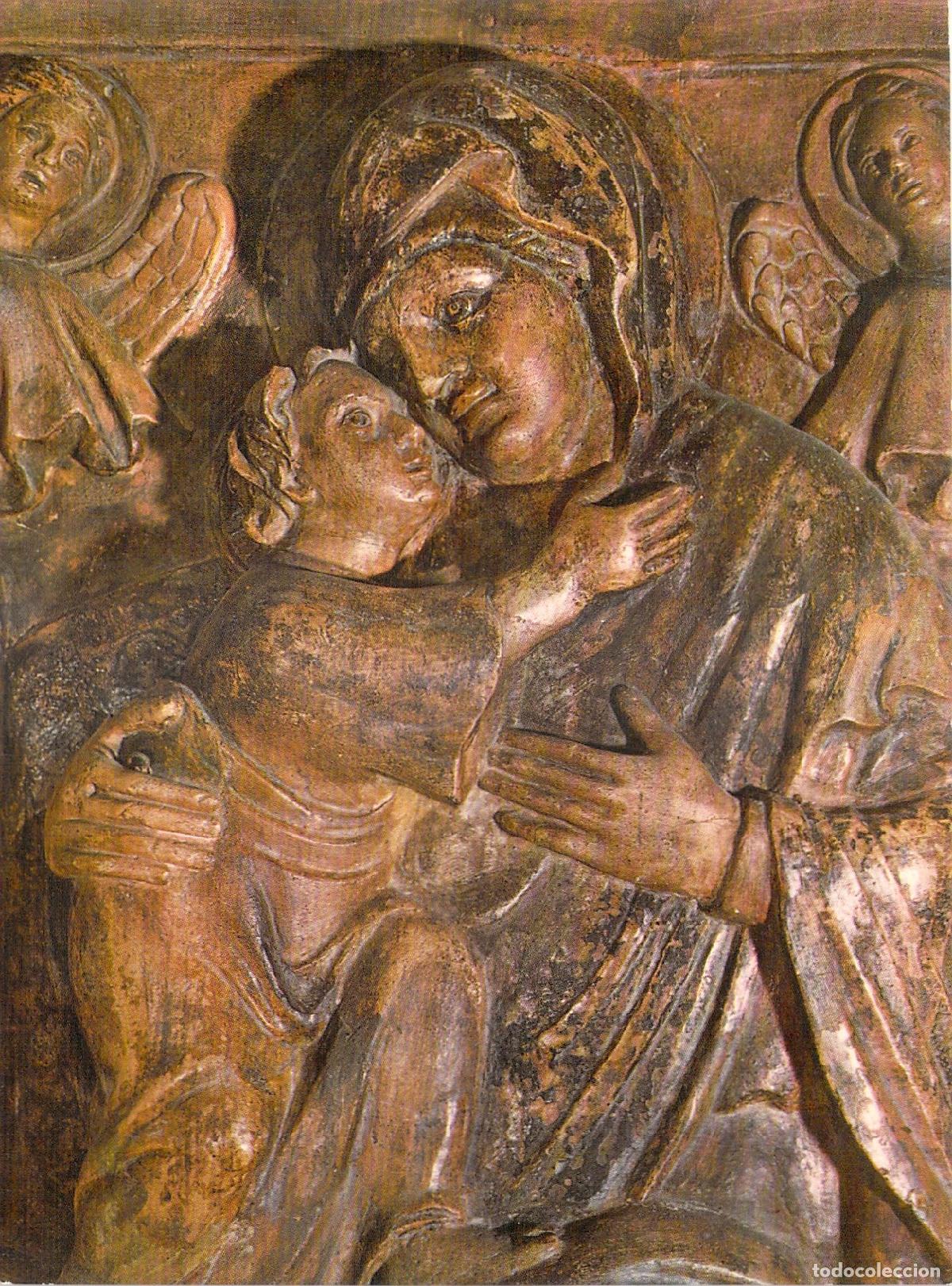 Postales: Postal del Real Monasterio de Santa Mar&iacute;a de El Puig con escultura bizantina