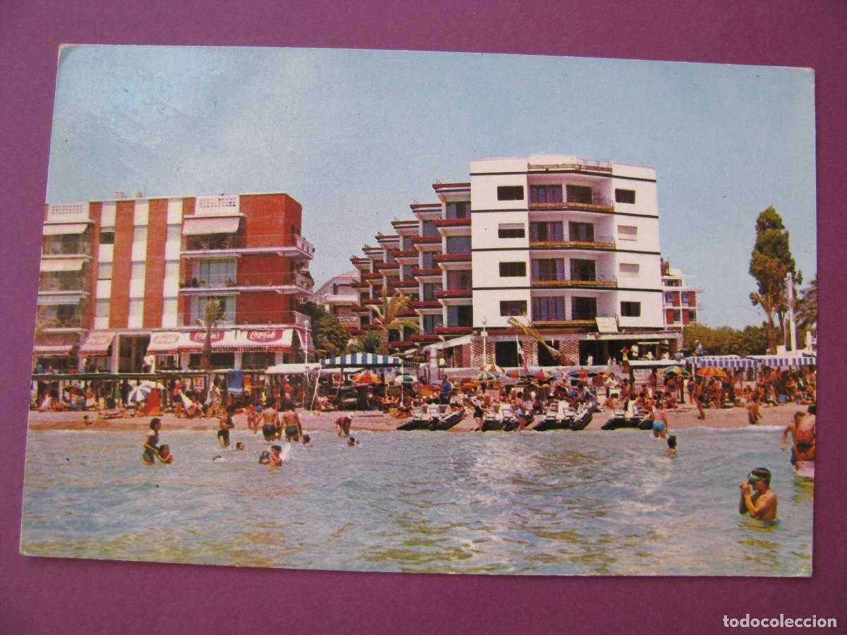 Postales: POSTAL DE BENIDORM. PLAYA AV. MARTINEZ ALEJOS Y AV. DE MADRID. RAKER 5. ESCRITA 1964