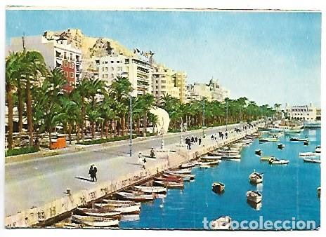 Postales: EXPLANADA Y PUERTO.- ALICANTE