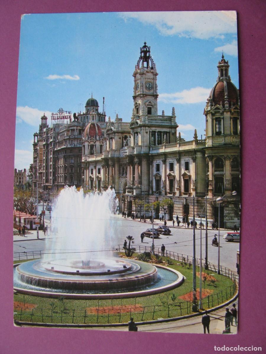Postales: POSTAL DE VALENCIA. PLAZA DEL CAUDILLO. FUENTE MONUMENTAL. GARCIA GARRABELLA. ESCRITA