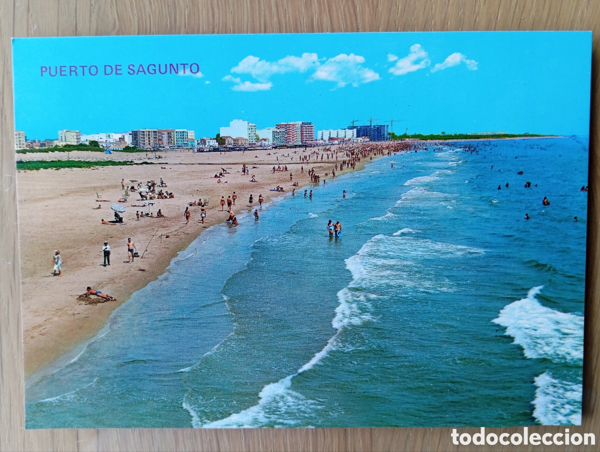 Postales: POSTAL PUERTO DE SAGUNTO VALENCIA PLAYA ARRIBAS 8 A&Ntilde;O 1972