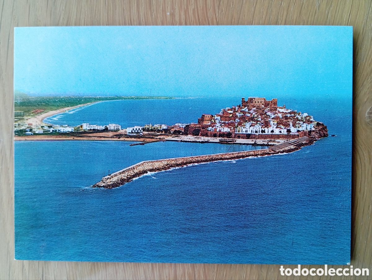 Postales: POSTAL PE&Ntilde;&Iacute;SCOLA CASTELL&Oacute;N VISTA A&Eacute;REA CASTILLO PUERTO MEDITERR&Aacute;NEOGARC&Iacute;A GARRABELLA 22 A&Ntilde;O 1967