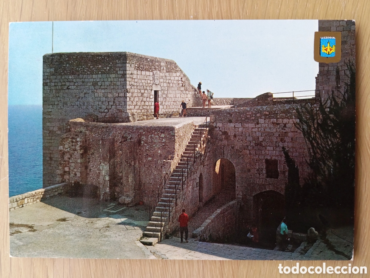 Postales: POSTAL PE&Ntilde;&Iacute;SCOLA CASTELL&Oacute;N CASTILLO PALACIO PONTIFICIO COMAS ALDEA 4 ESCUDO DE ORO A&Ntilde;O 1975