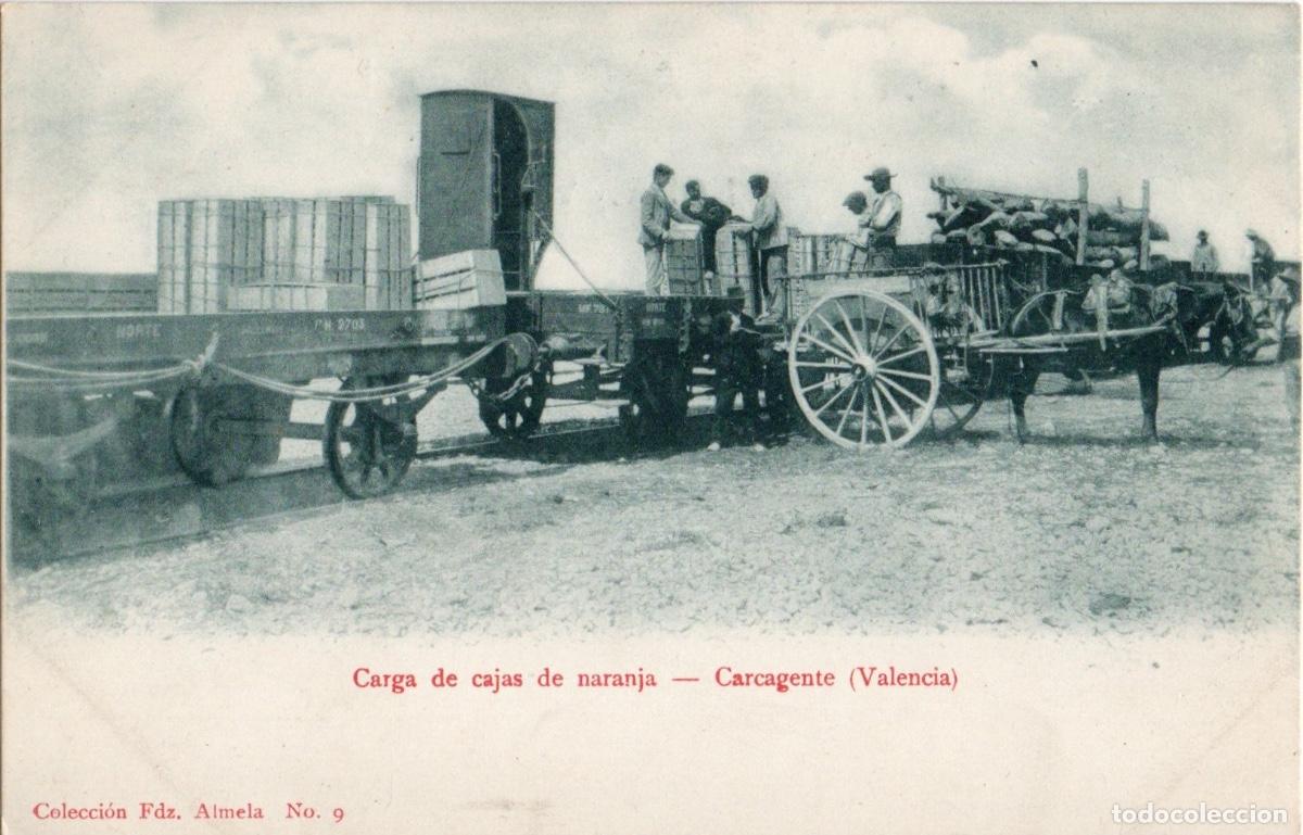 Postales: CARCAGENTE CARGA DE CAJAS DE NARANJAS