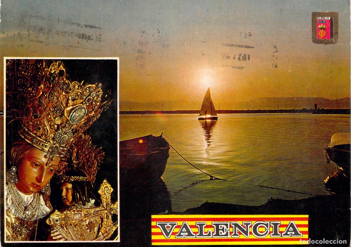 Postales: Postal de Valencia: Atardecer en la Albufera e Imagen Religiosa